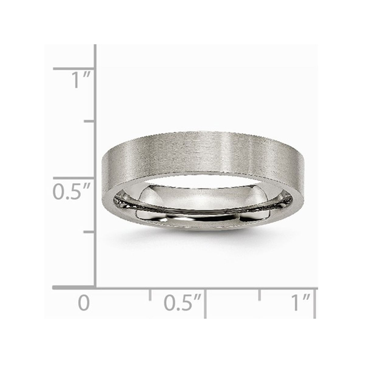 Men's 5mm Comfort Fit Titanium Wedding Band Ring product image