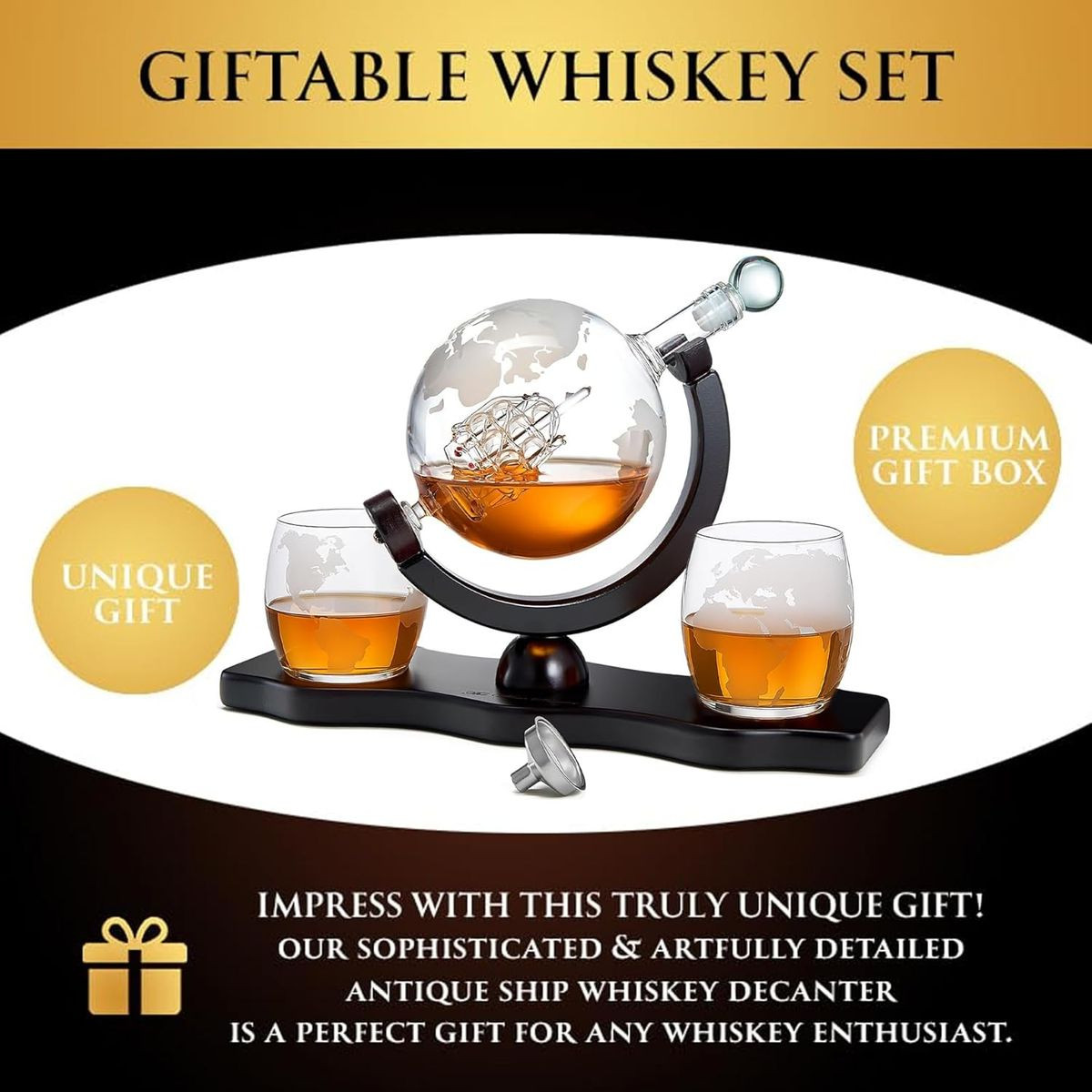 Whiskey Decanter Globe Set  product image