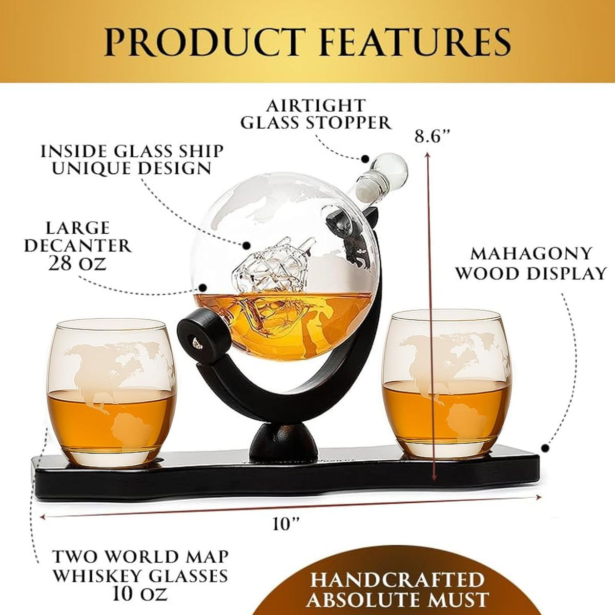 Whiskey Decanter Globe Set  product image