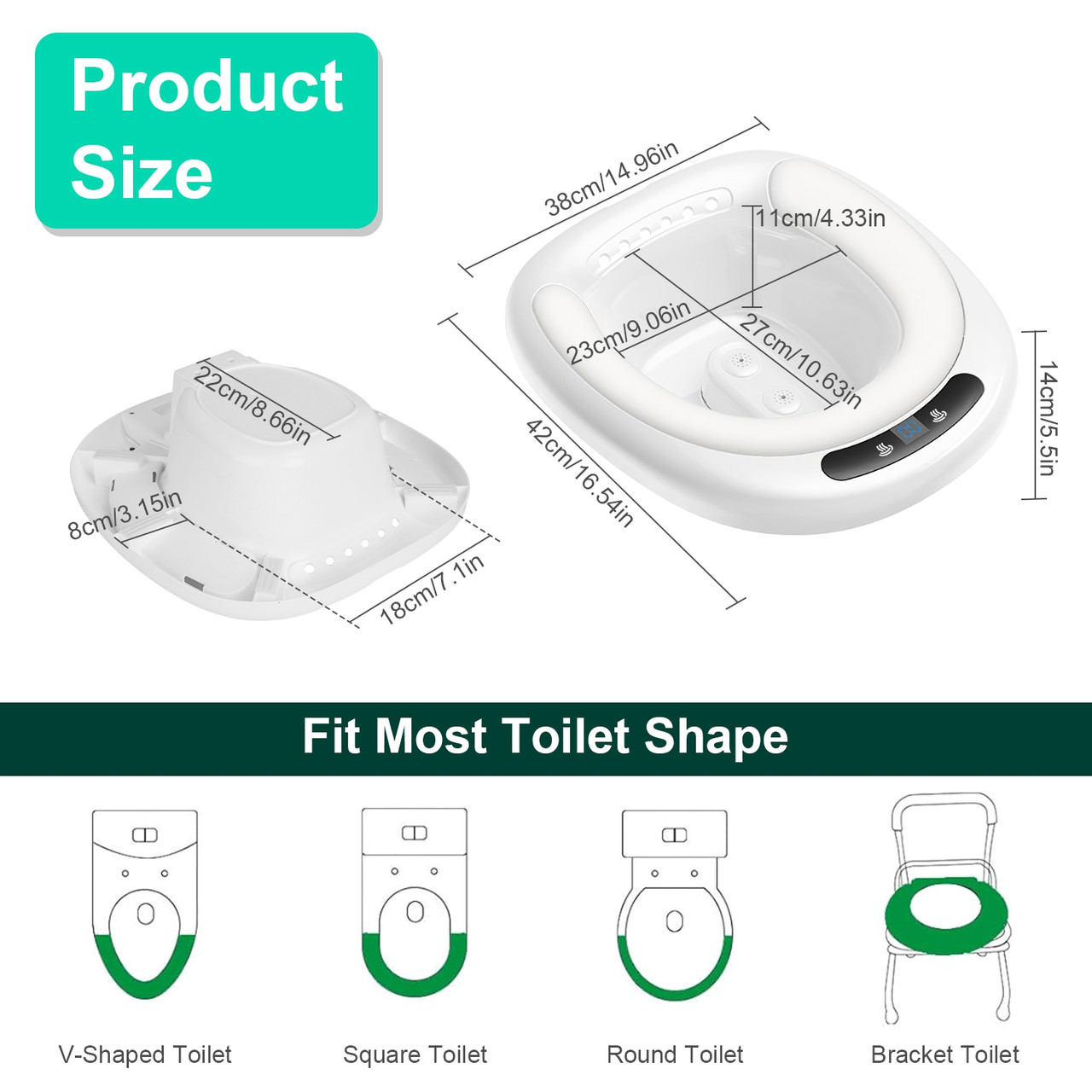 Electric USB Rechargeable Sitz Bath Tub product image