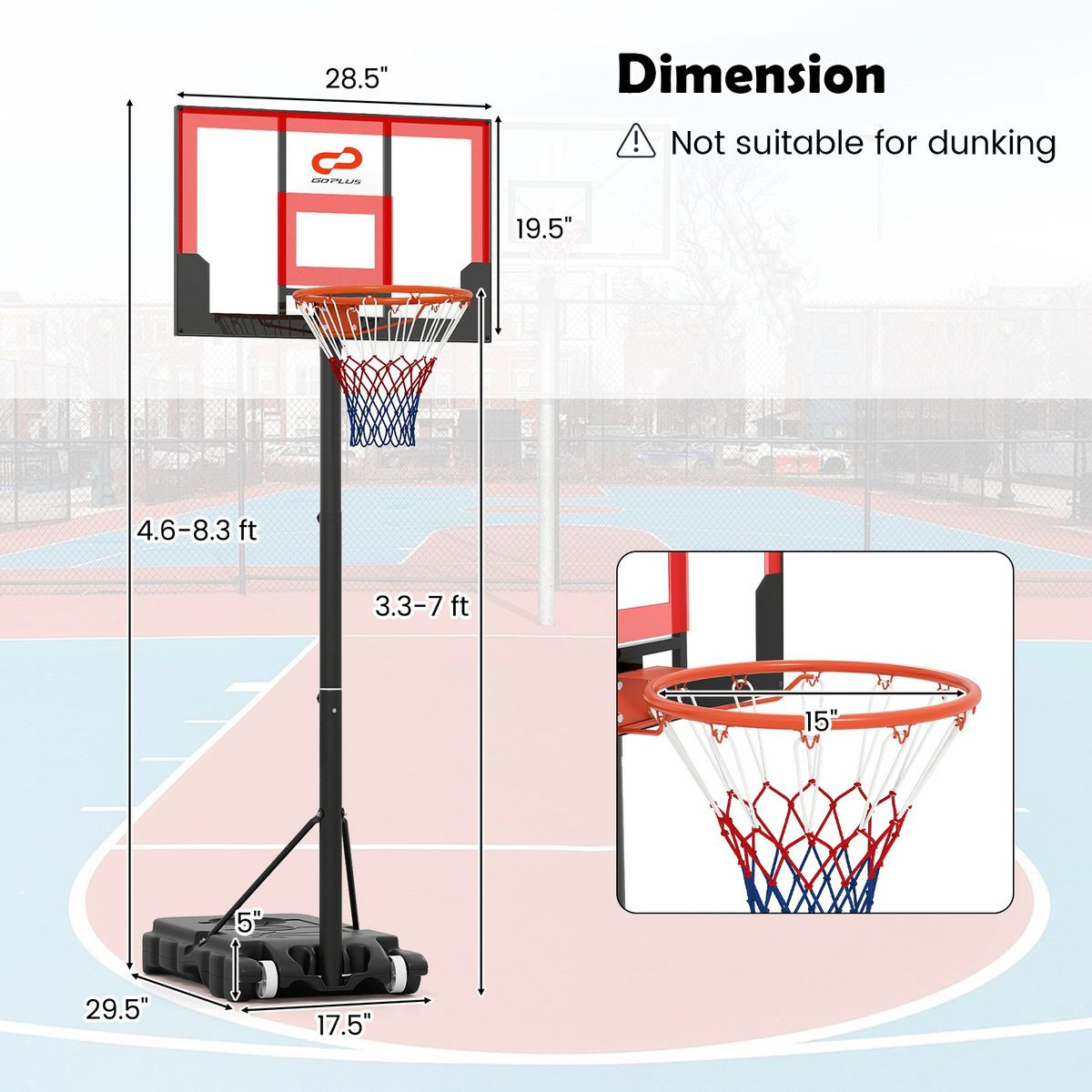 All-Terrain Adjustable Basketball Hoop product image