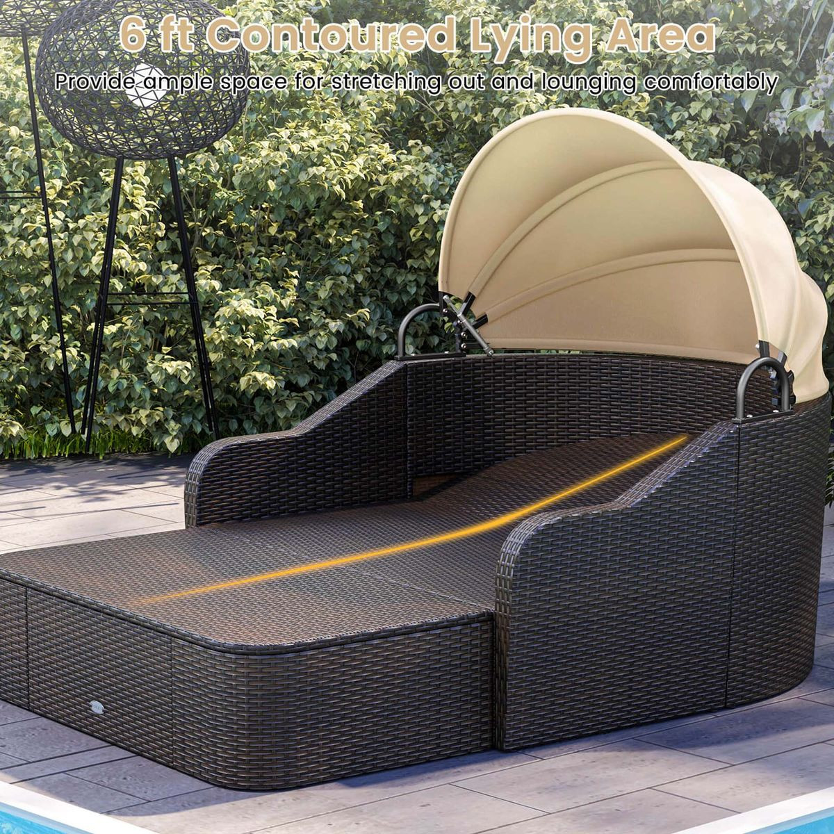 Patio PE Rattan Daybed  product image