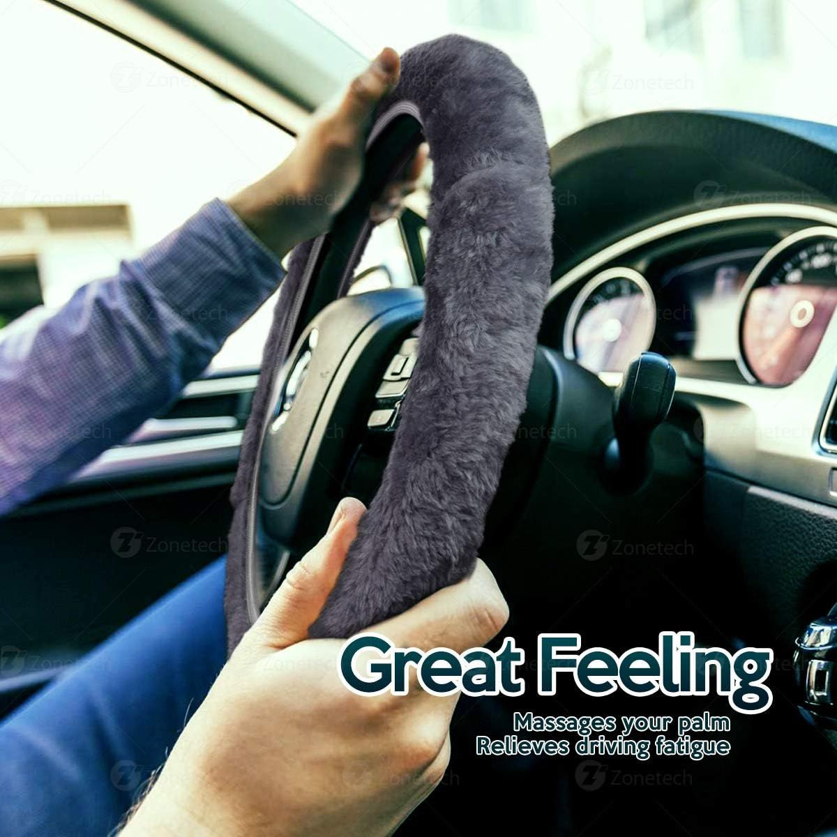  Zone Tech Plush Steering Wheel Cover Set product image