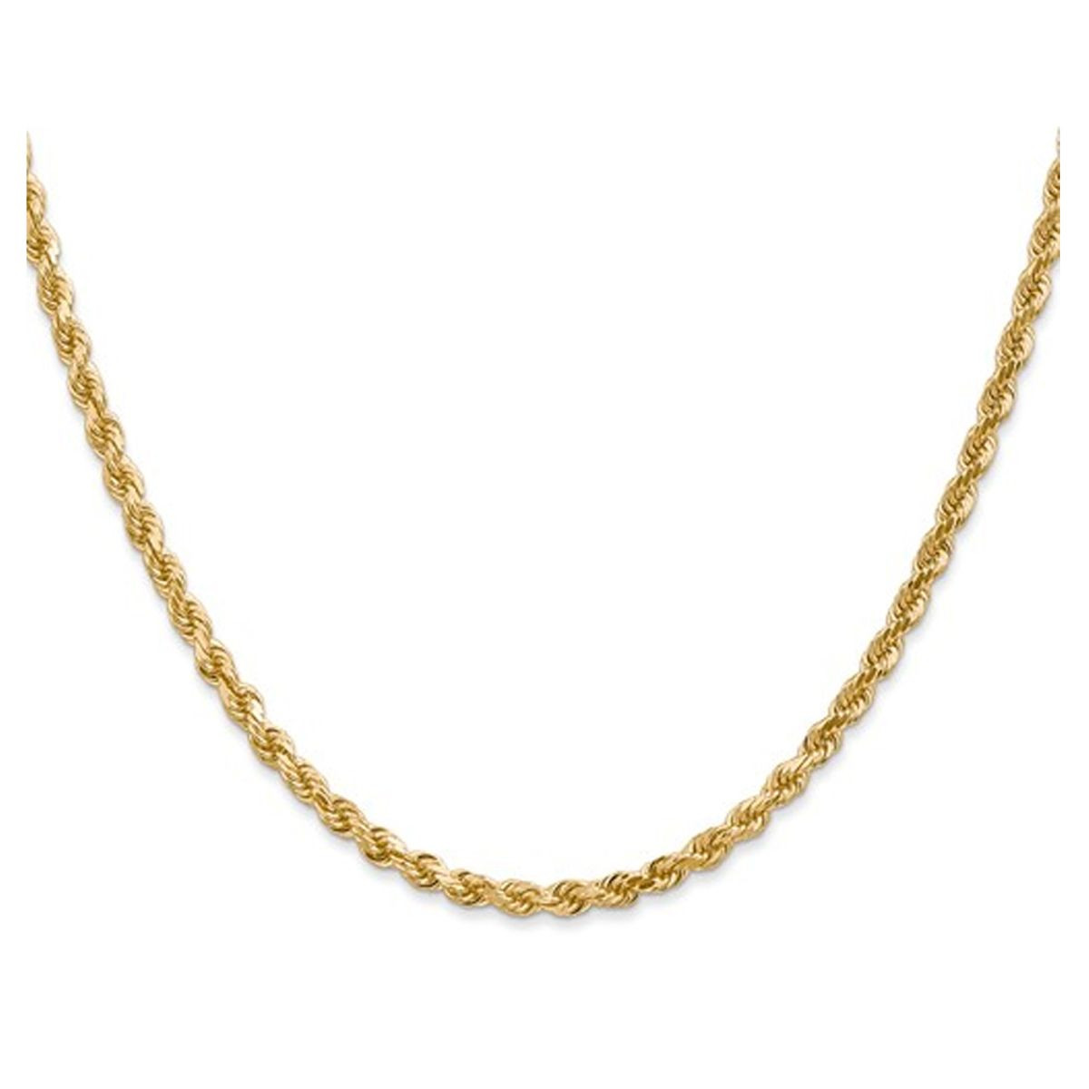 22" 14K Yellow Gold Diamond-Cut Rope Chain Necklace (3.00 mm) product image