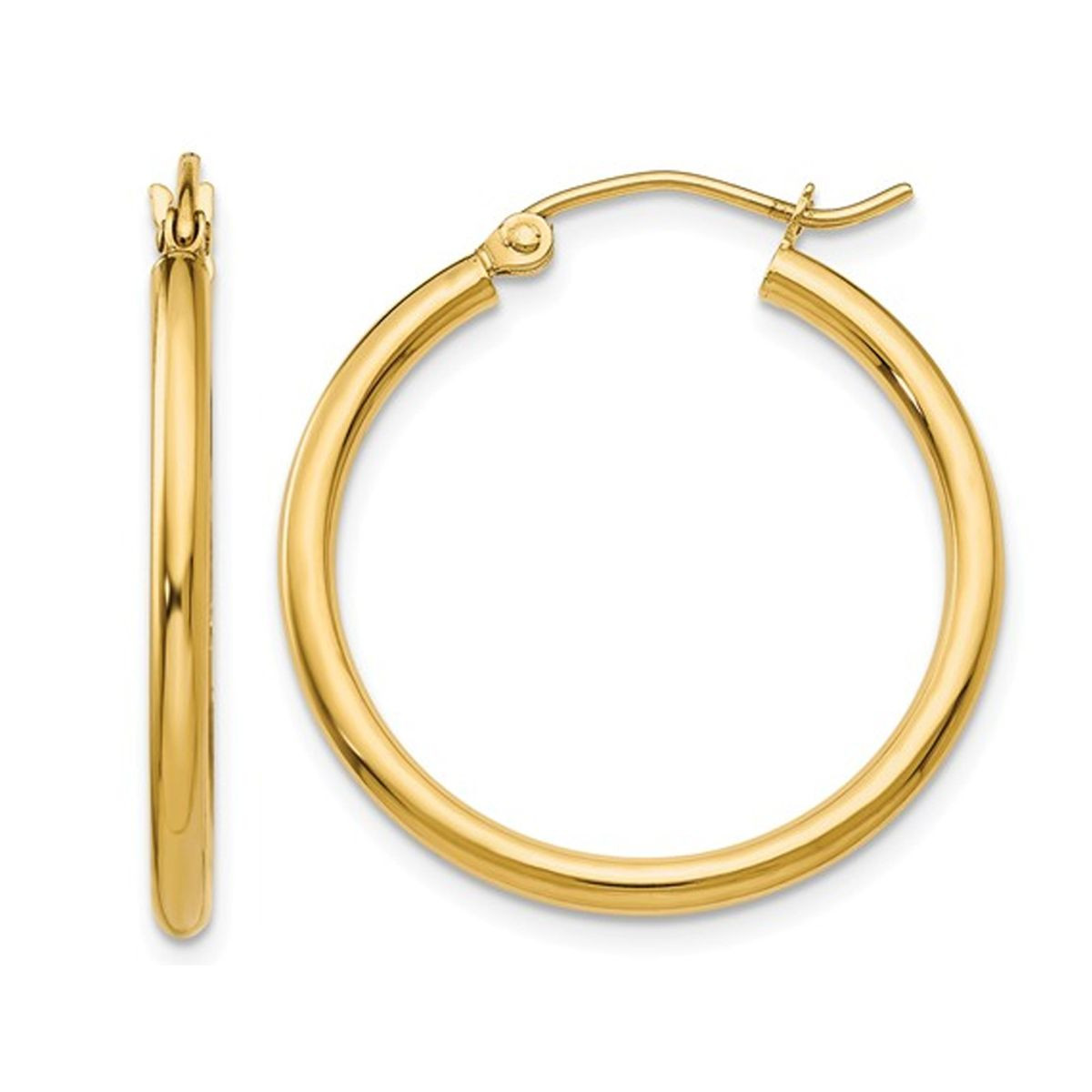 1" Small Hoop Earrings in 14K Yellow Gold (2.00 mm) product image