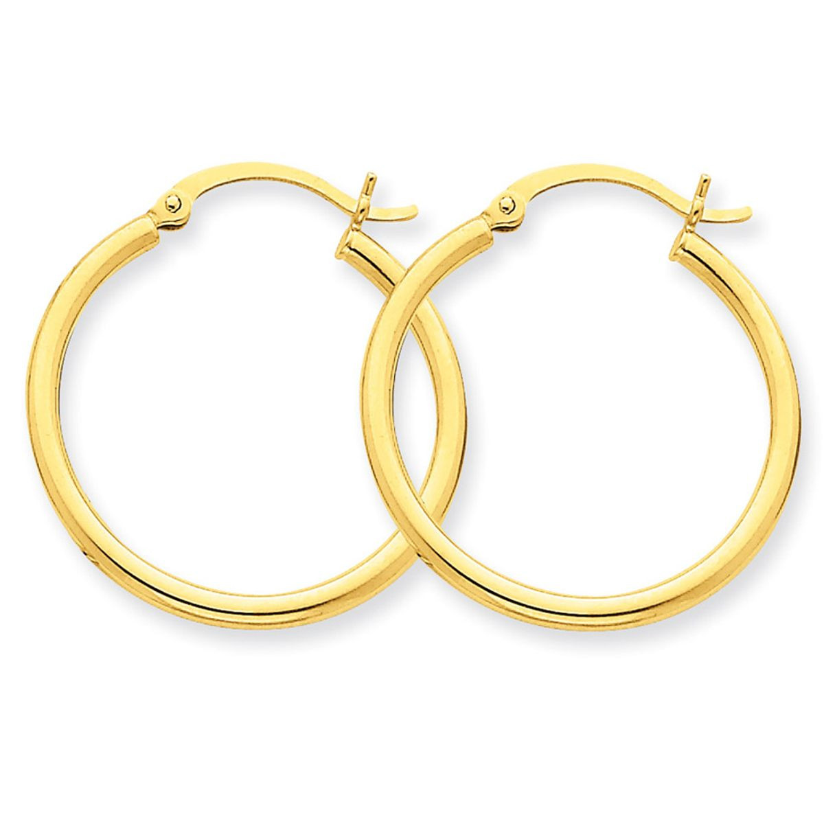 1" Small Hoop Earrings in 14K Yellow Gold (2.00 mm) product image