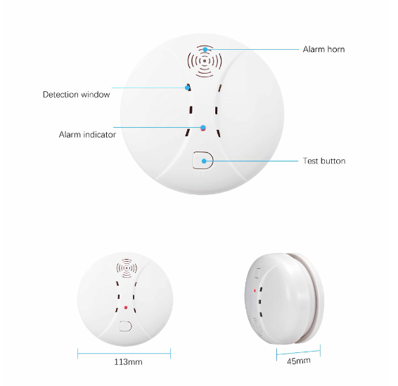 Wireless Independent Photoelectric Smoke Detector (2-Pack) product image