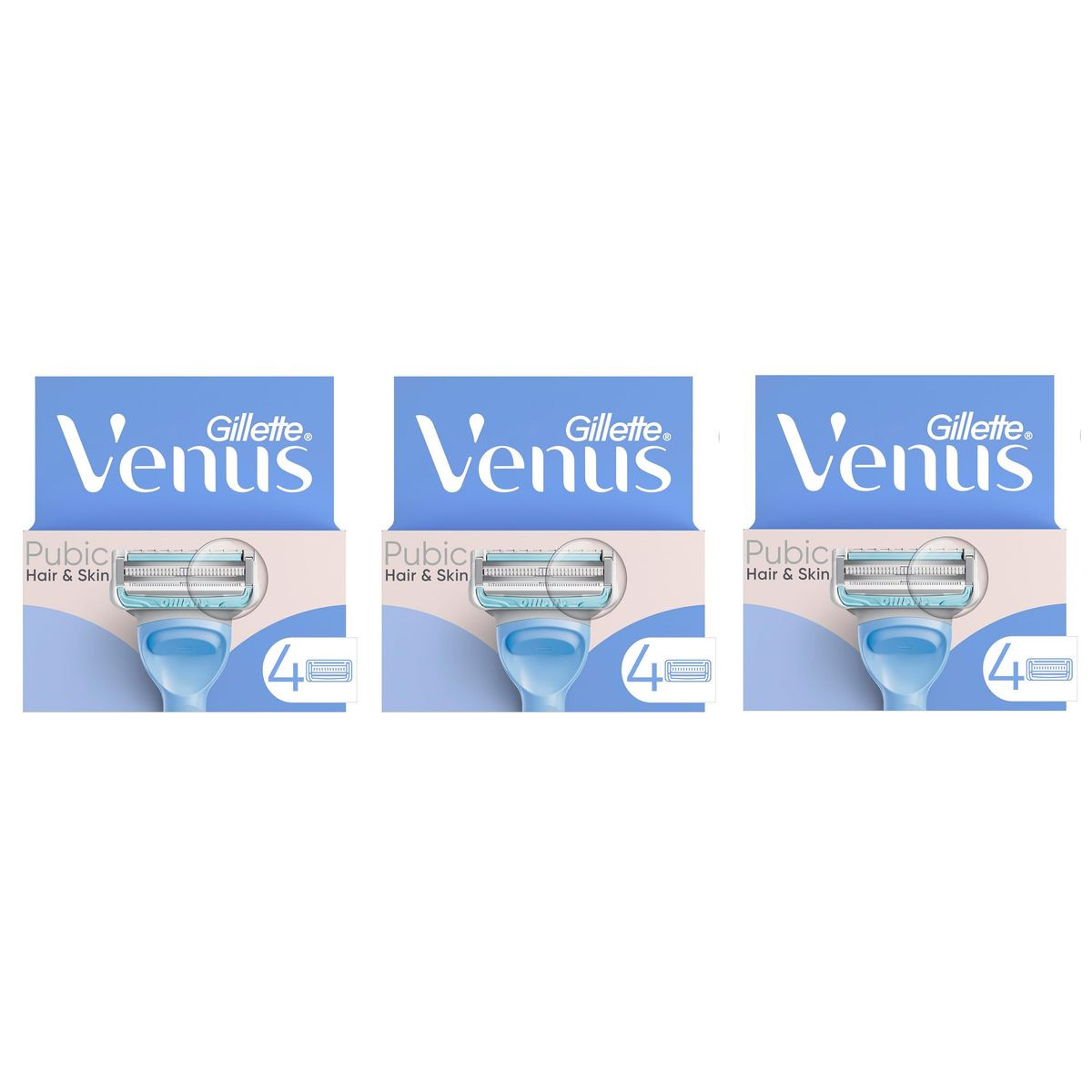 Gillette Venus Pubic Hair and Skin Razor Blades (3-Pack) product image