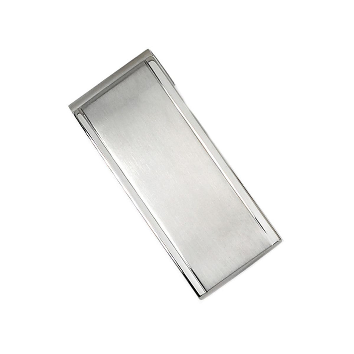 Men's Money Clip in Polished and Brushed Stainless Steel product image