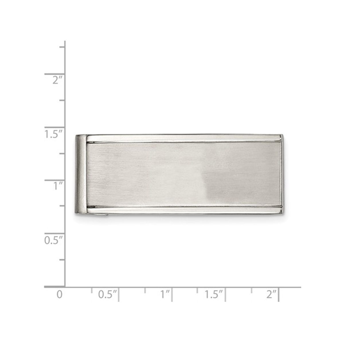 Men's Money Clip in Polished and Brushed Stainless Steel product image