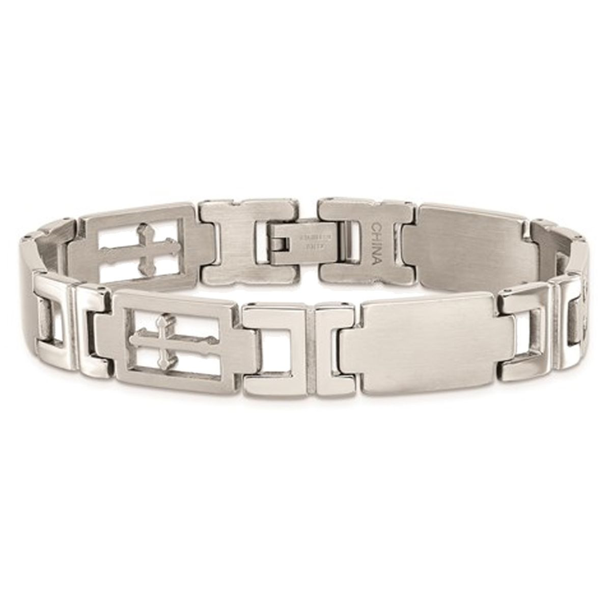 Men's Stainless Steel Cross Bracelet (8.25") product image