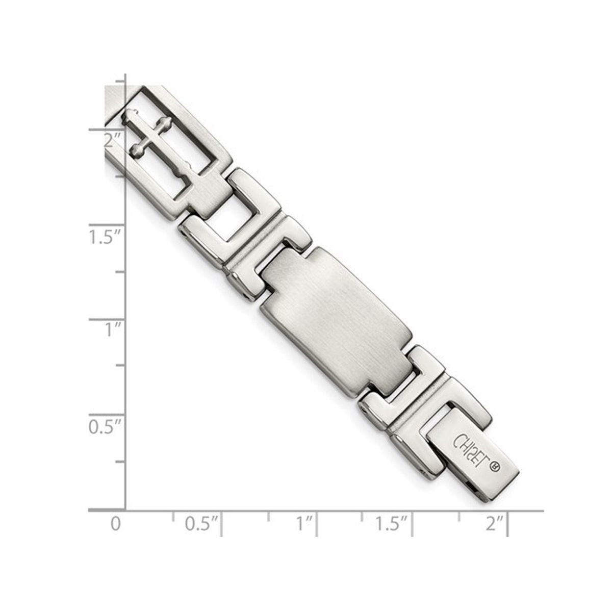 Men's Stainless Steel Cross Bracelet (8.25") product image