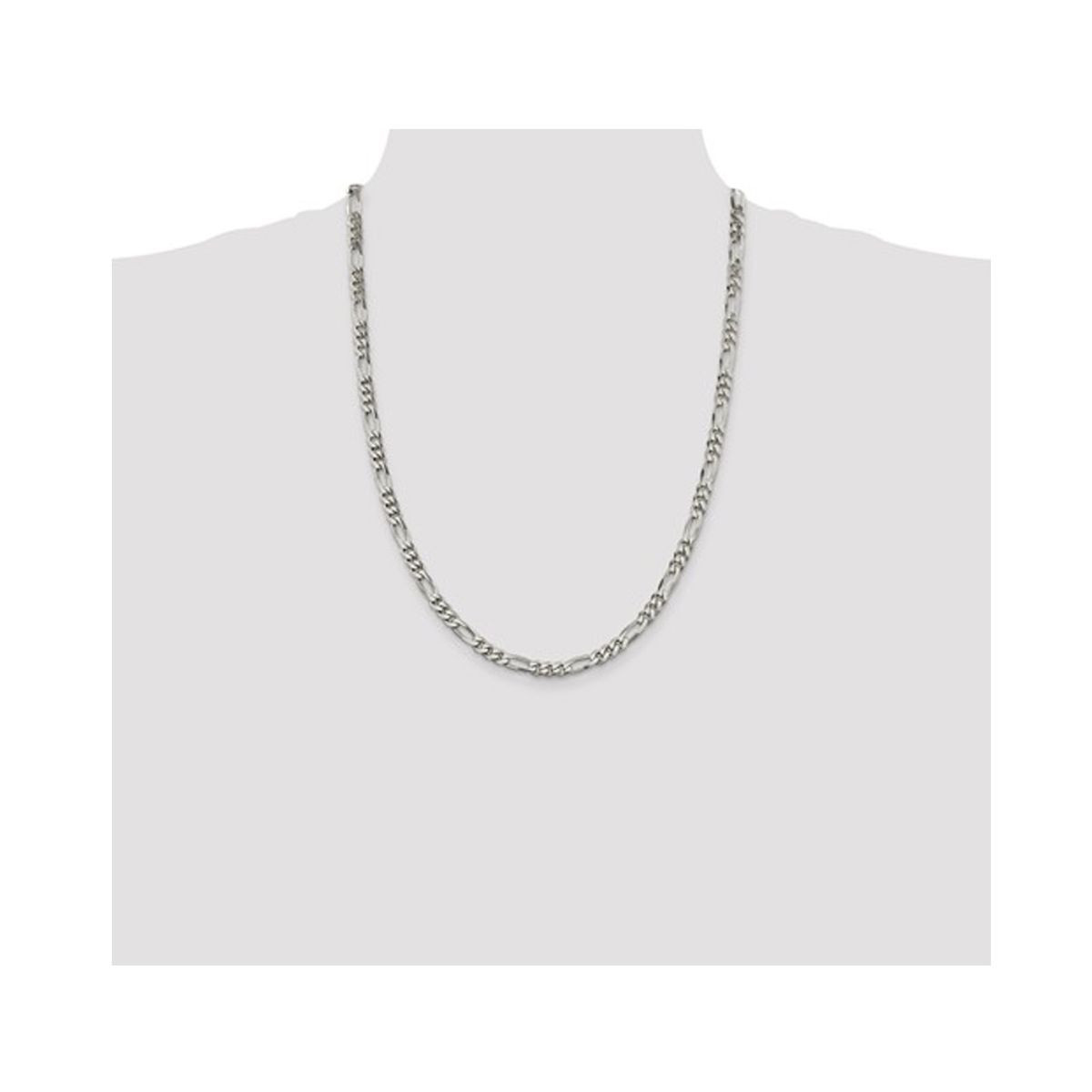 22" Sterling Silver Figaro Chain Necklace (4.50mm) product image