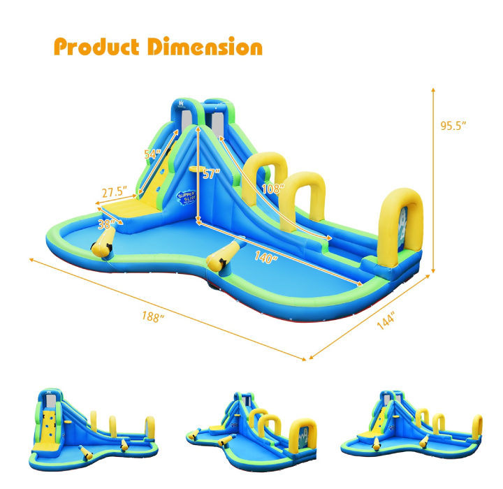 Inflatable Climbing Wall Splash Pool Bouncer product image