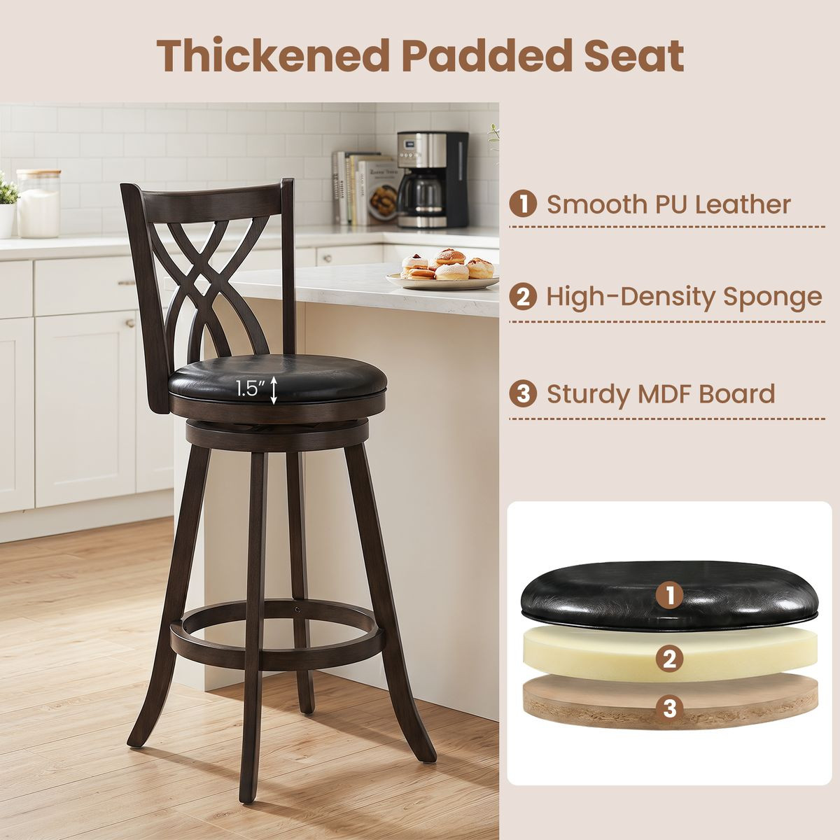 Swivel Bar Stools (Set of 2 or 4) product image