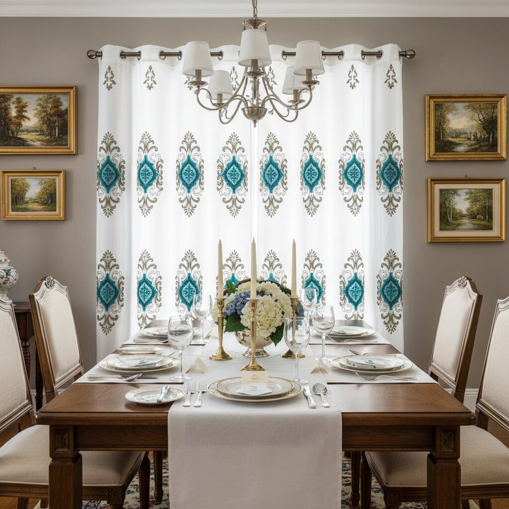 Embroidered Curtain Set  product image