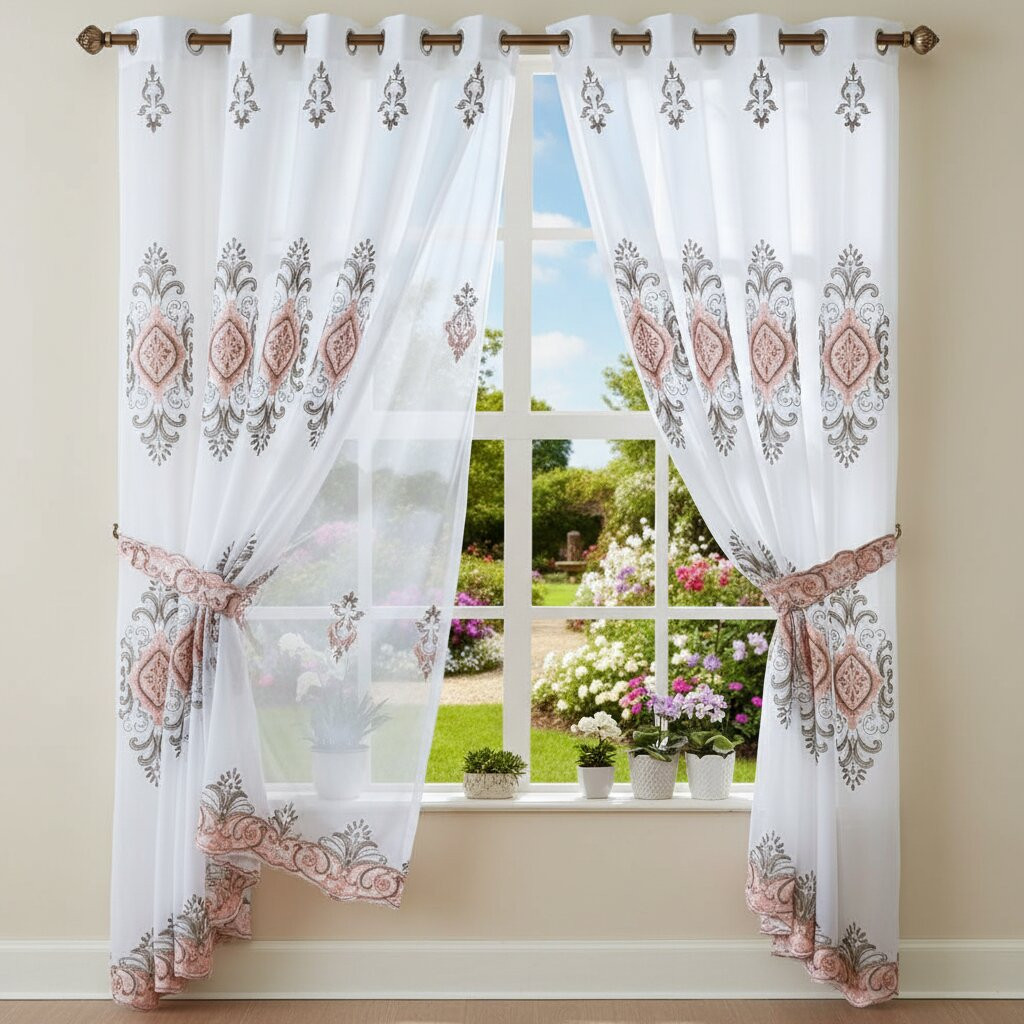 Embroidered Curtain Set  product image