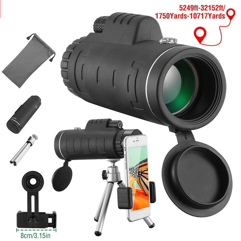 40x40 HD Optical Monocular Telescope with Phone Mount product image