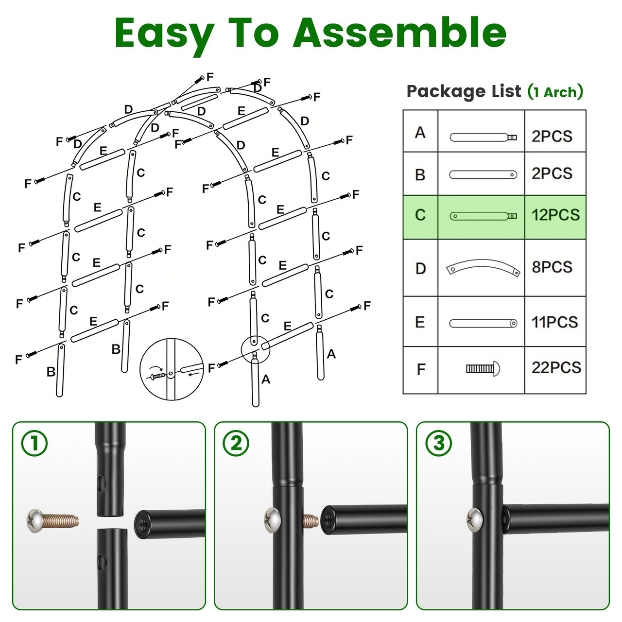 Adjustable Metal Garden Arch (1- or 2-Pack) product image