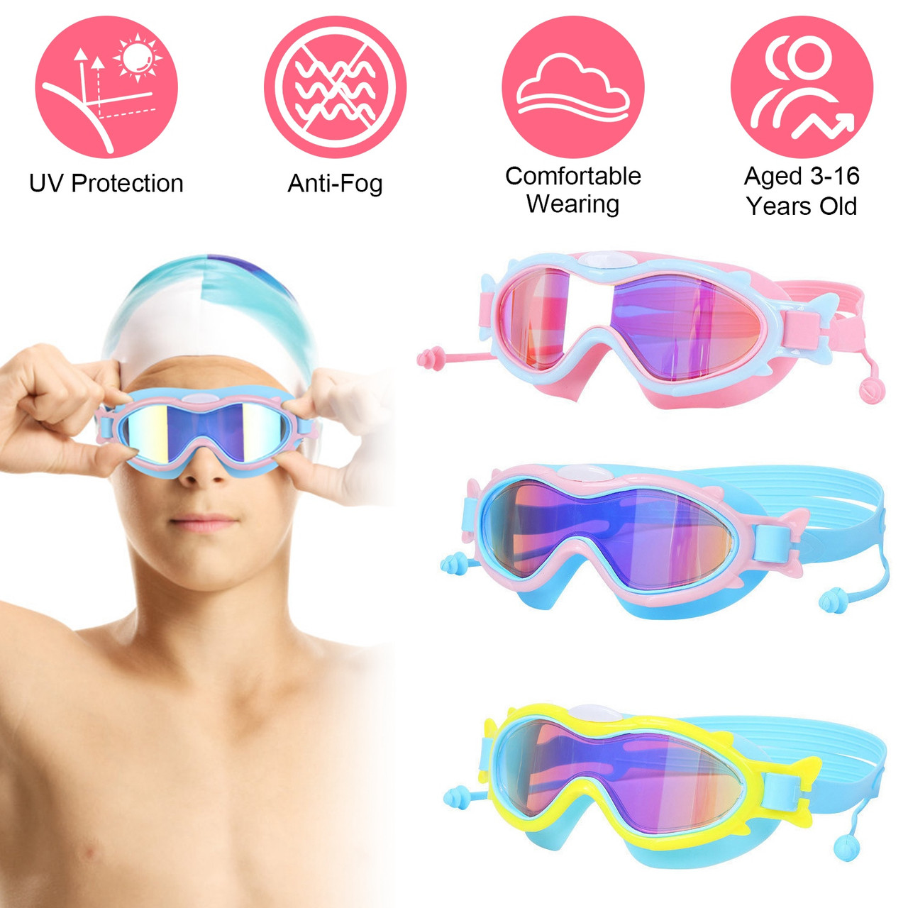 Kids' Swim Goggles with Ear Plugs product image