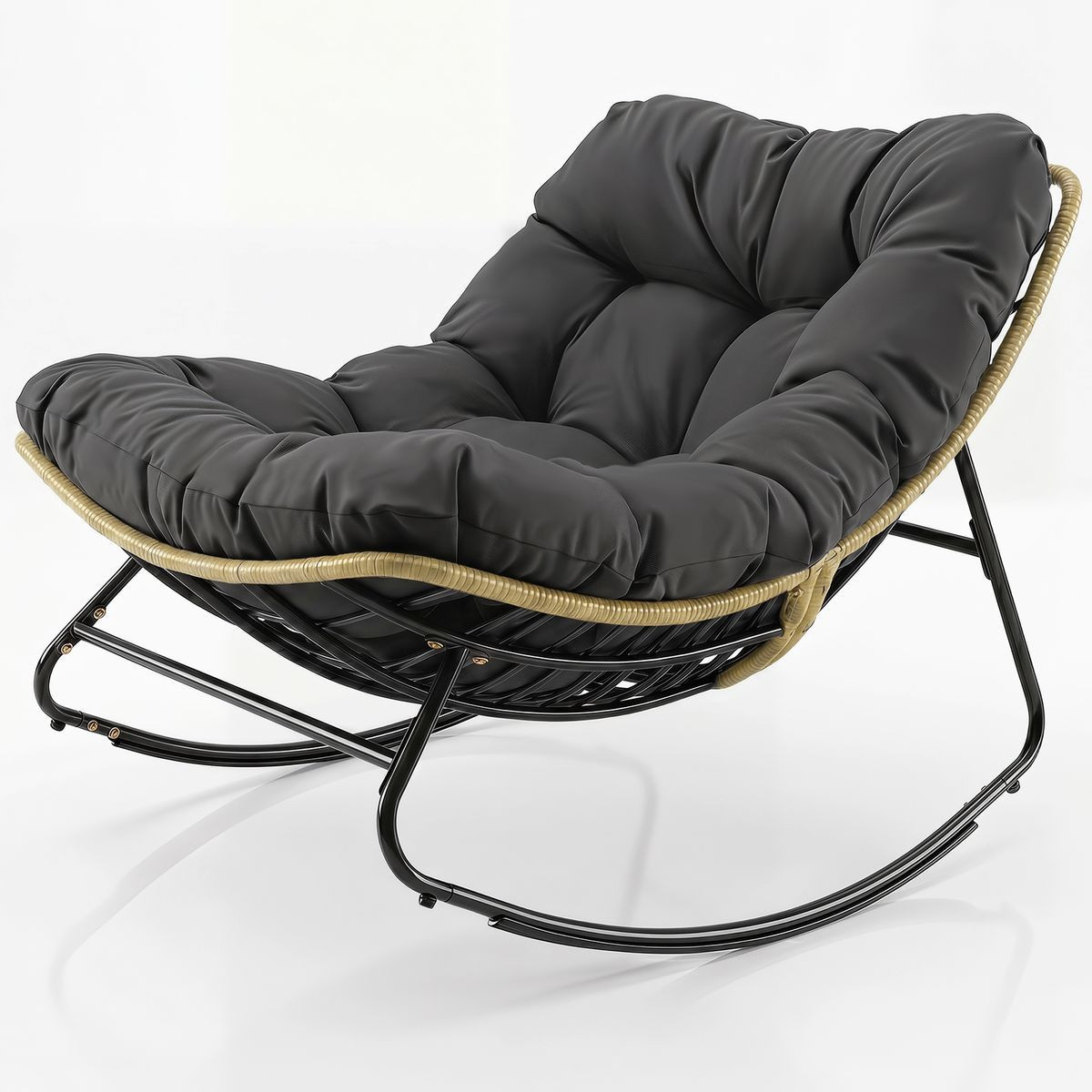 Outdoor Oversized Egg-Shaped Papasan Rocking Chair  product image