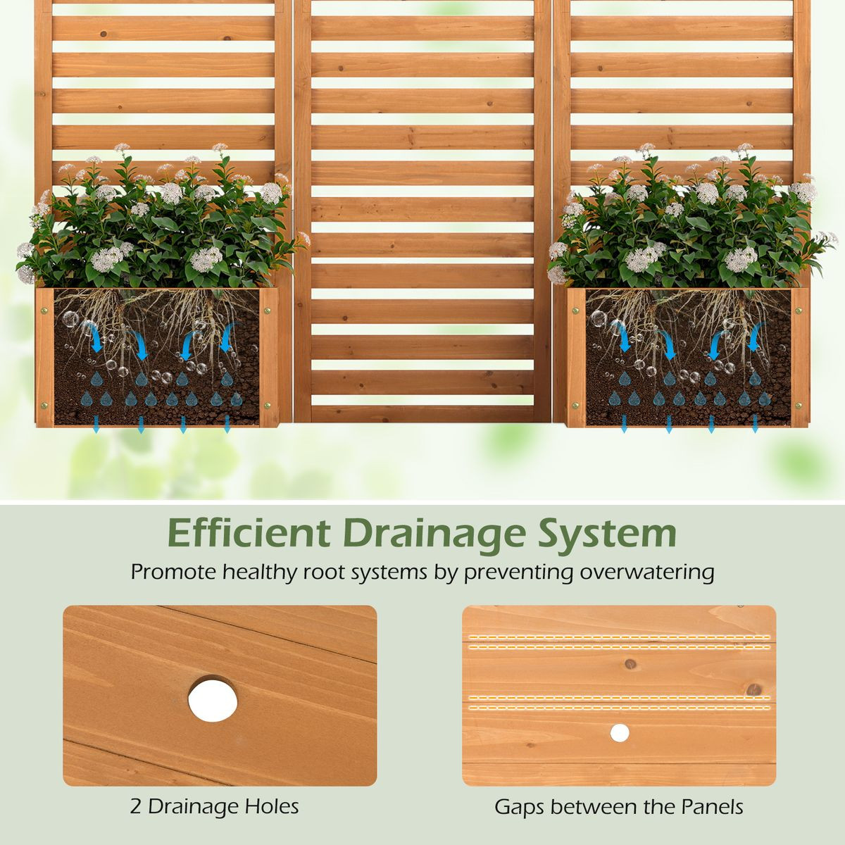 Outdoor Privacy Screen with Planter Boxes product image