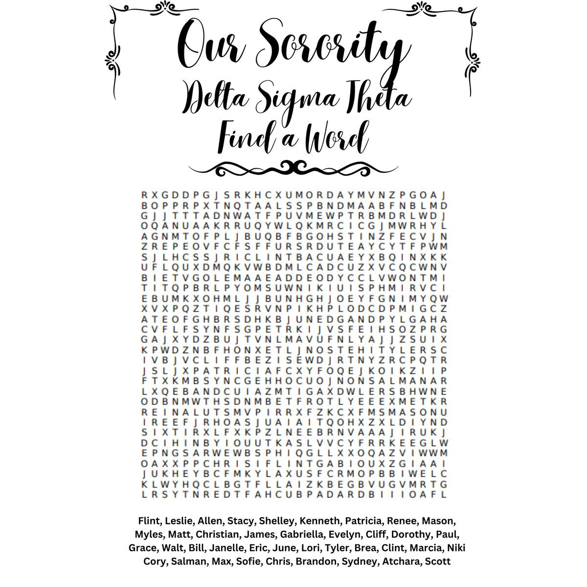 Personalized Family or Group Word Search Print (15-Pack) product image