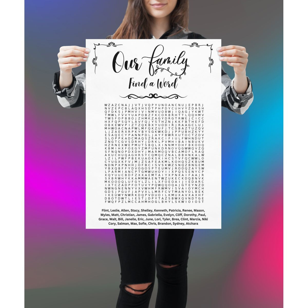 Personalized Family or Group Word Search Print (15-Pack) product image