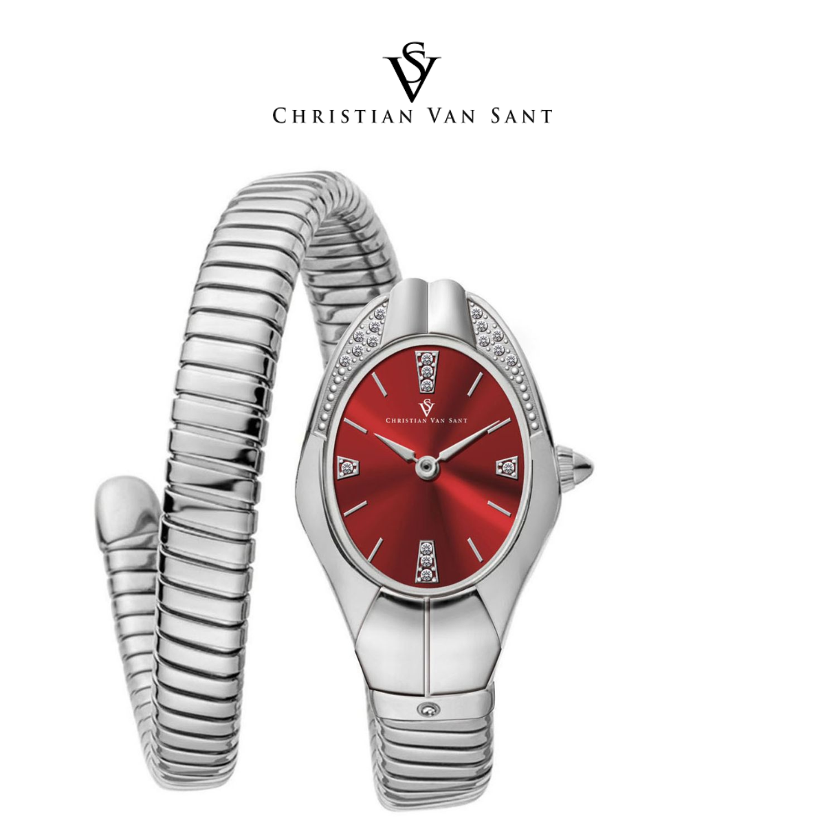 Christian Van Sant Women's Naga Red Dial Watch product image