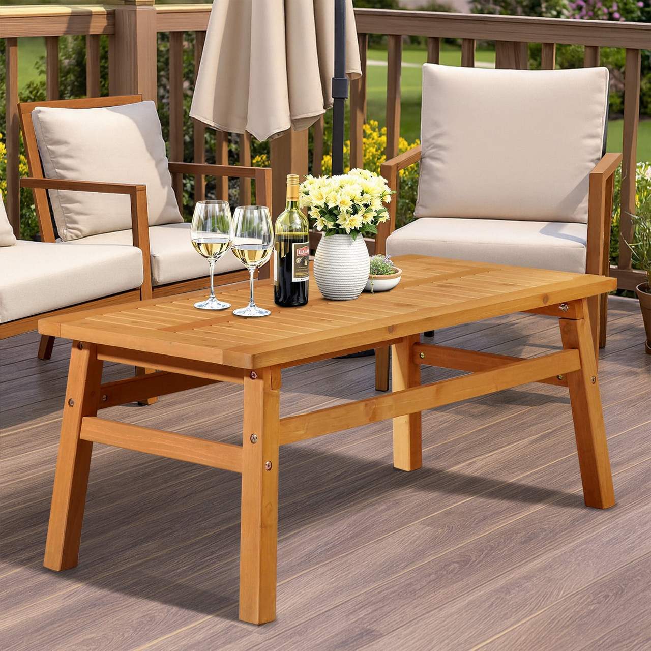 Outdoor Fir Wood Coffee Table product image