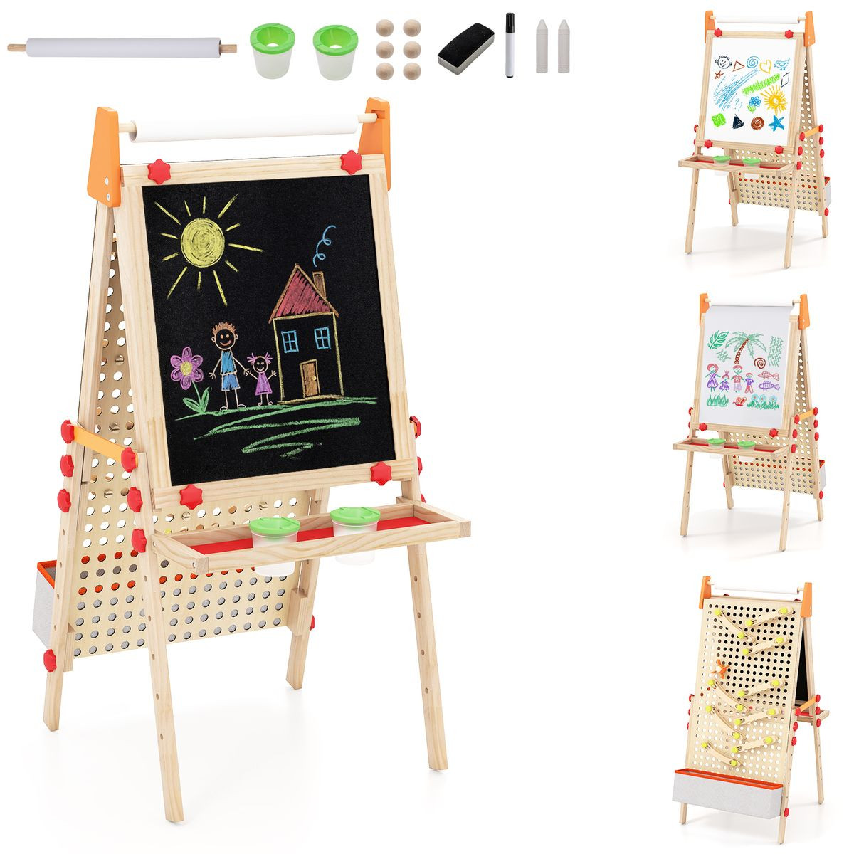 4-in-1 Kids' Wooden Art Easel  product image