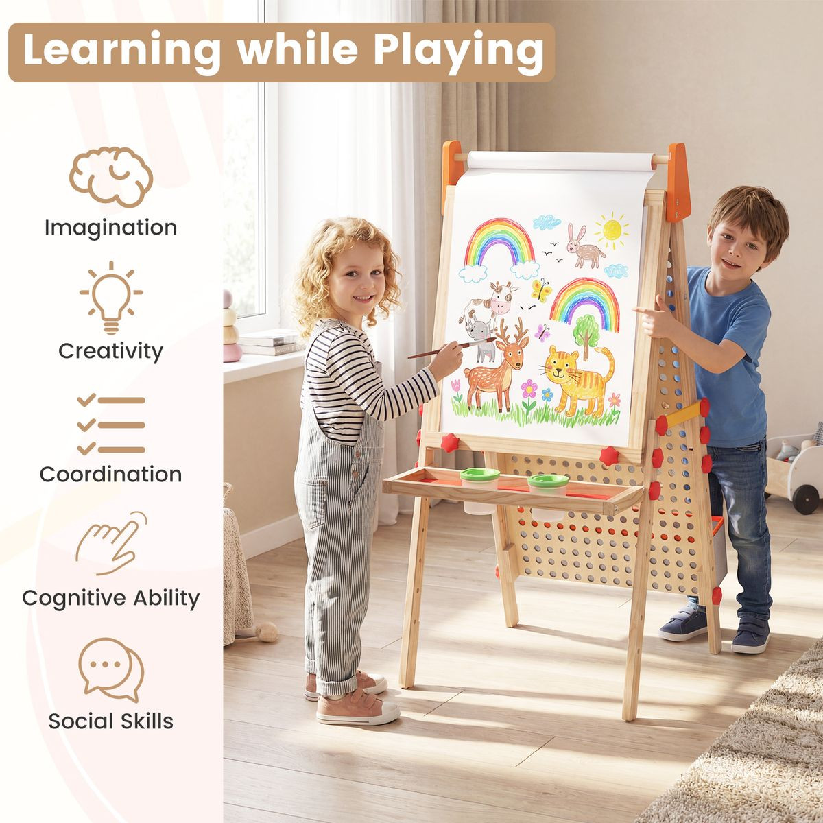 4-in-1 Kids' Wooden Art Easel  product image