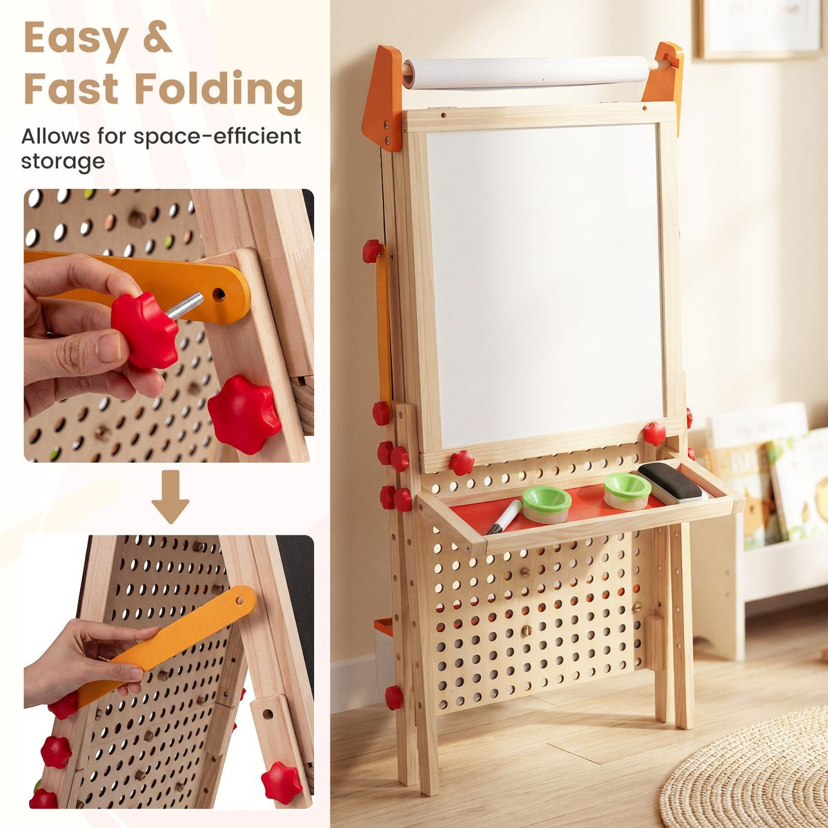 4-in-1 Kids' Wooden Art Easel  product image
