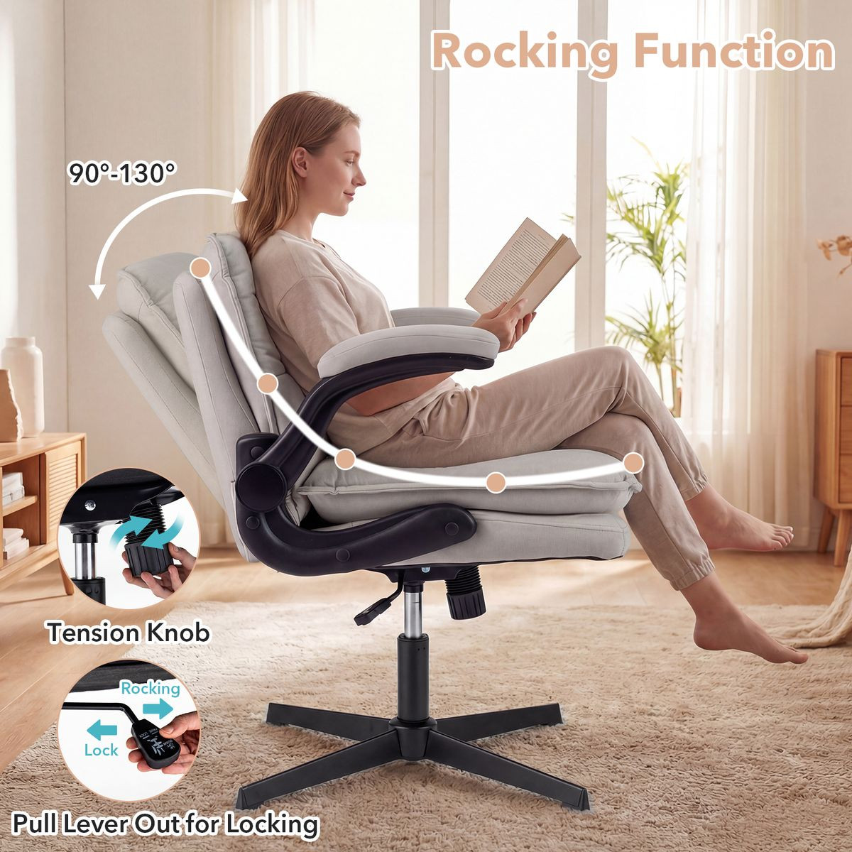 Criss Cross Chair with Flip-up Arms  product image