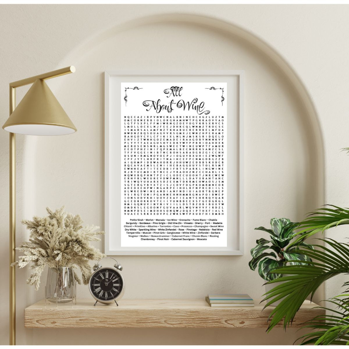 'All About Wine' Find a Word Print product image