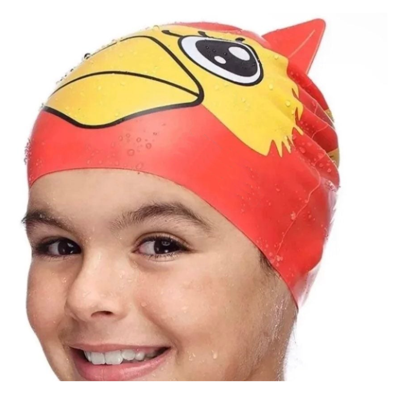 Kids' Waterproof Silicone Swimming & Bathing Caps (1- to 2-Pack) product image