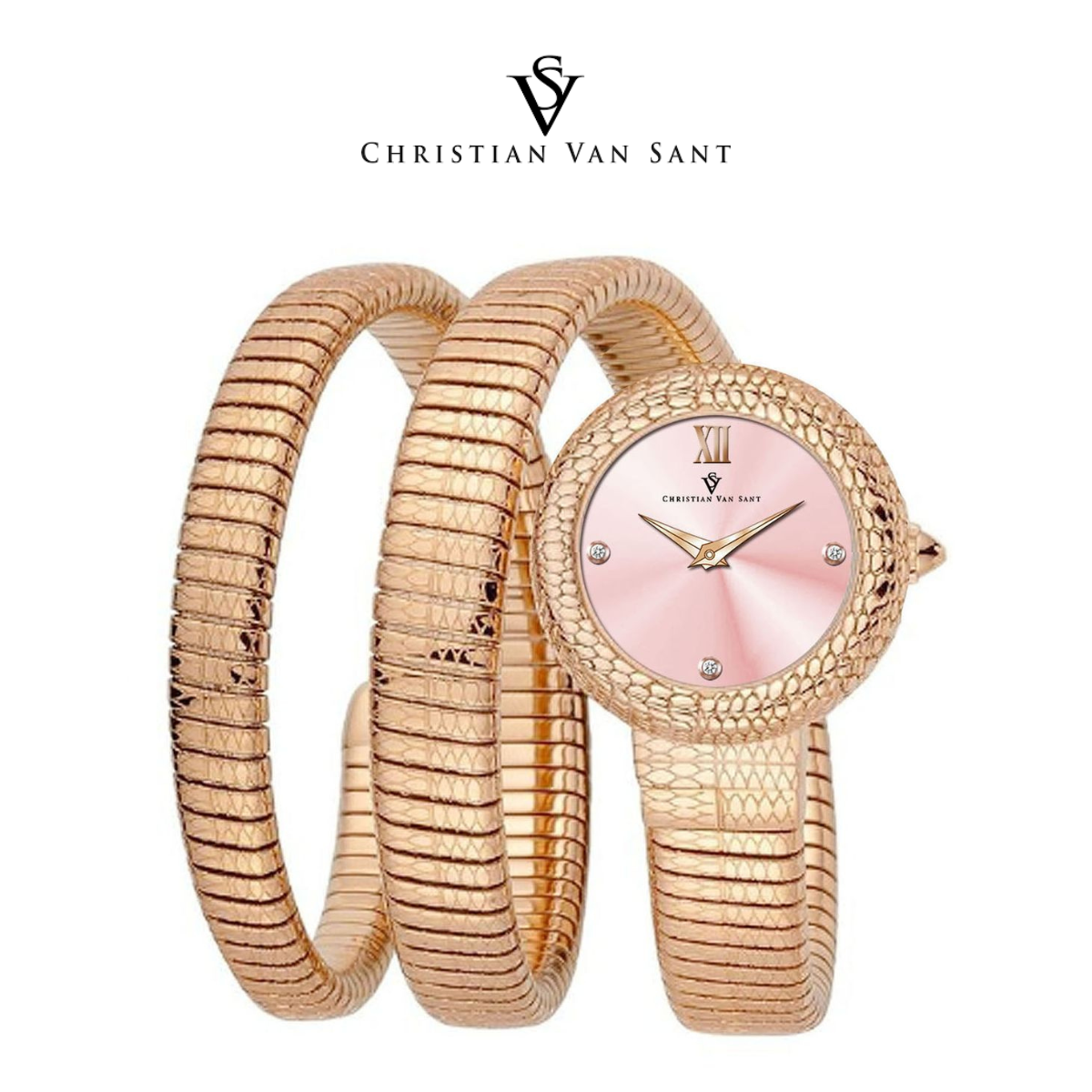 Christian Van Sant Women's Naga Pink Dial Watch product image