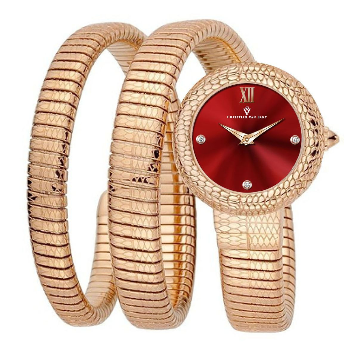 Christian Van Sant Women's Naga Red Dial Watch product image