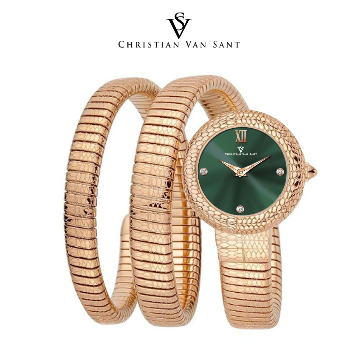Christian Van Sant Women's Naga Green Dial Watch product image