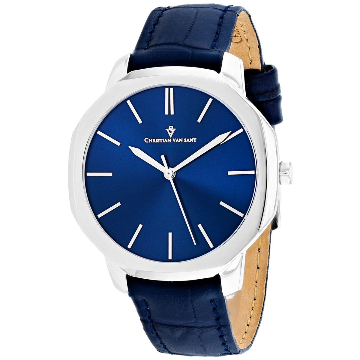 Christian Van Sant Men's Octavius Slim Blue Dial Watch product image