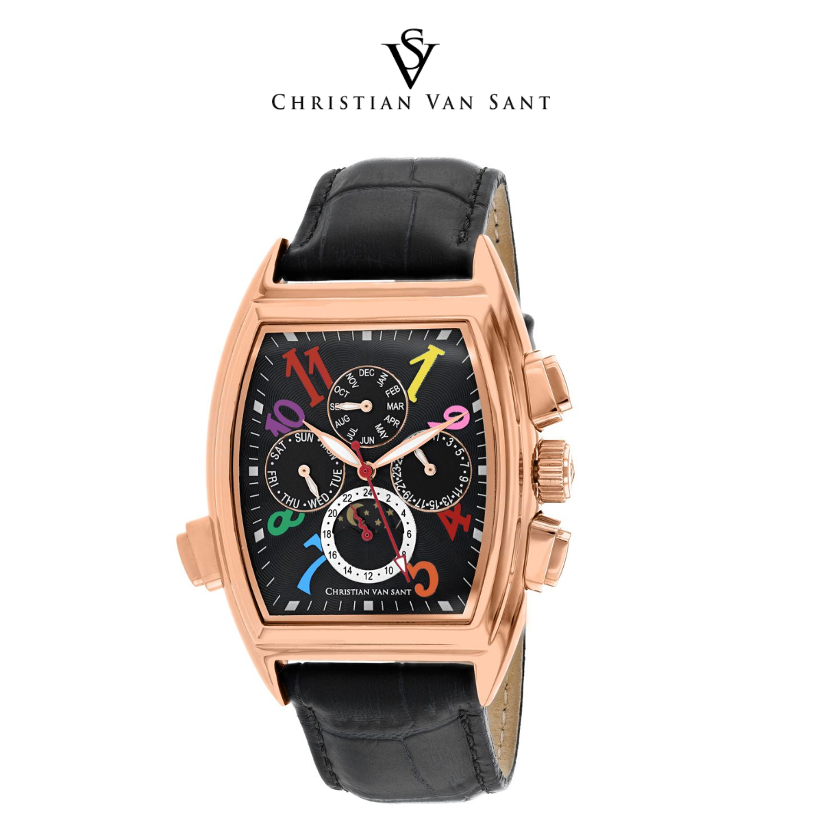 Christian Van Sant Men's Grandeur Black Dial Watch product image