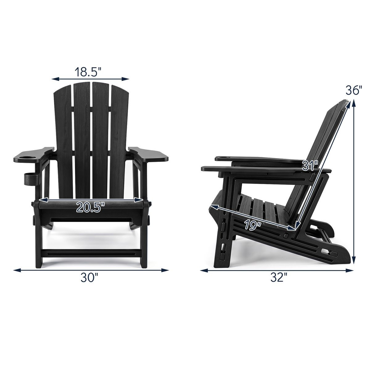 Wood Grain Adirondack Chairs(1- to 4-Pack) product image