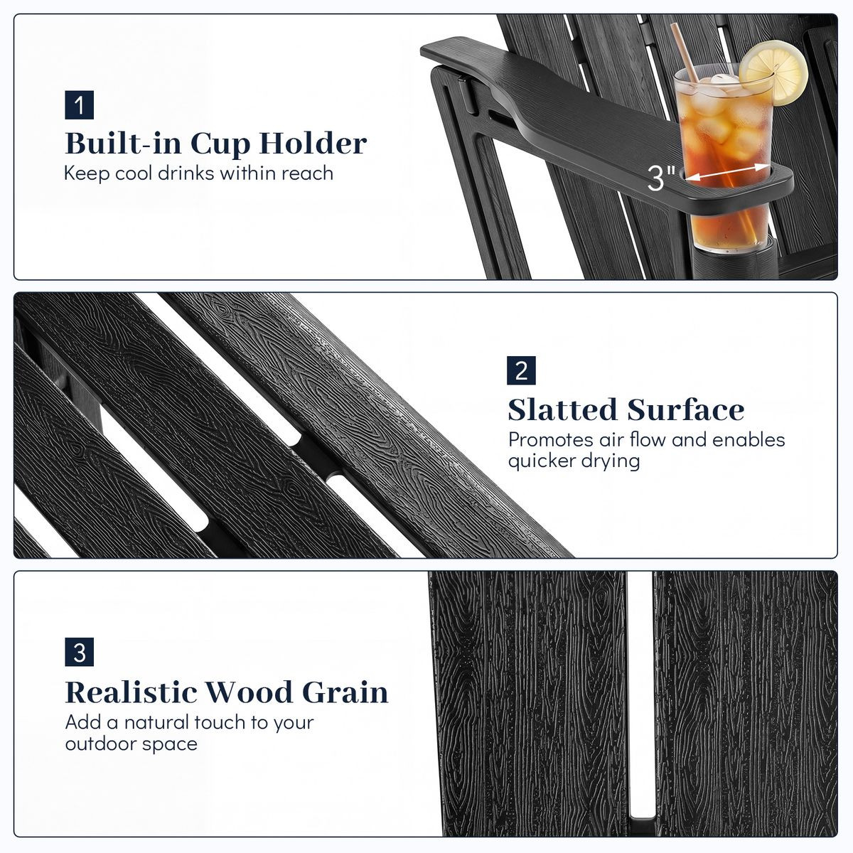 Wood Grain Adirondack Chairs(1- to 4-Pack) product image