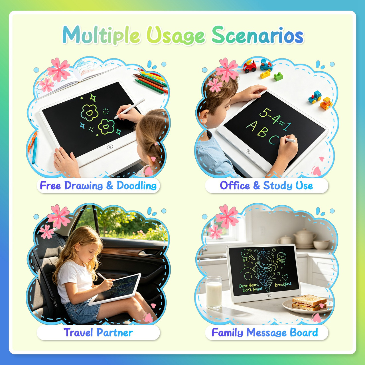 Reusable LCD Writing Tablet with Stylus product image