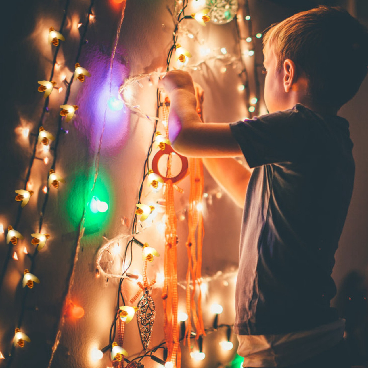 Solarek® LED Solar-Powered String Bee Lights product image