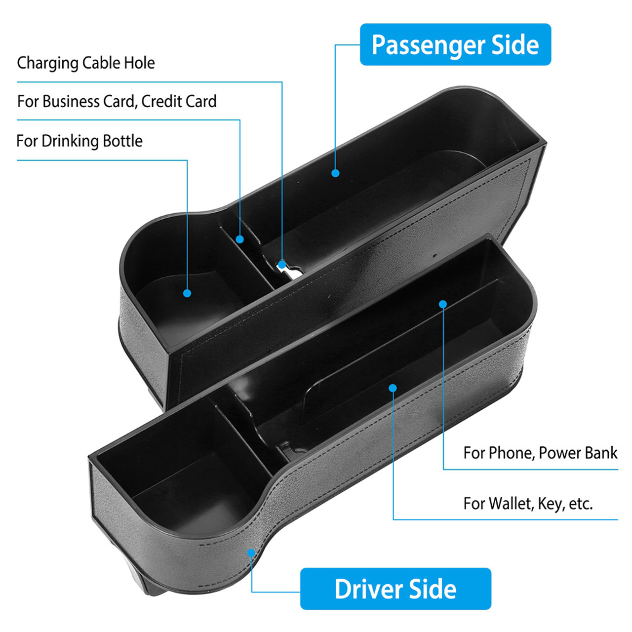 Car Seat Gap Organizer & Storage Boxes (1-Pair) product image