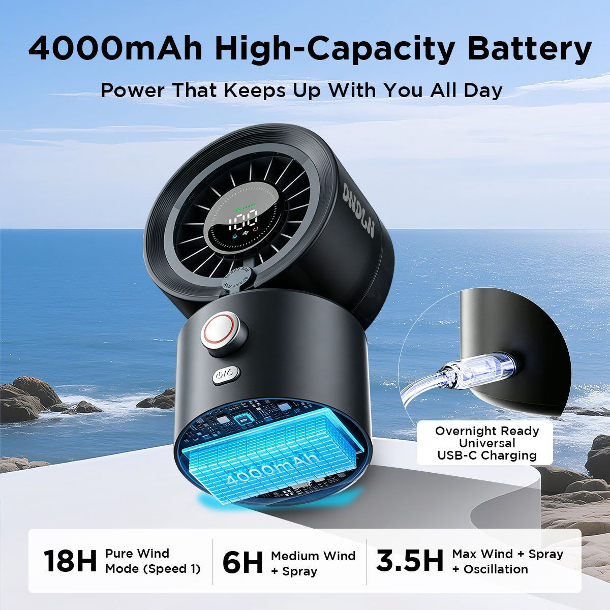 Flexible Tripod or Desktop Personal Cooling Fan product image