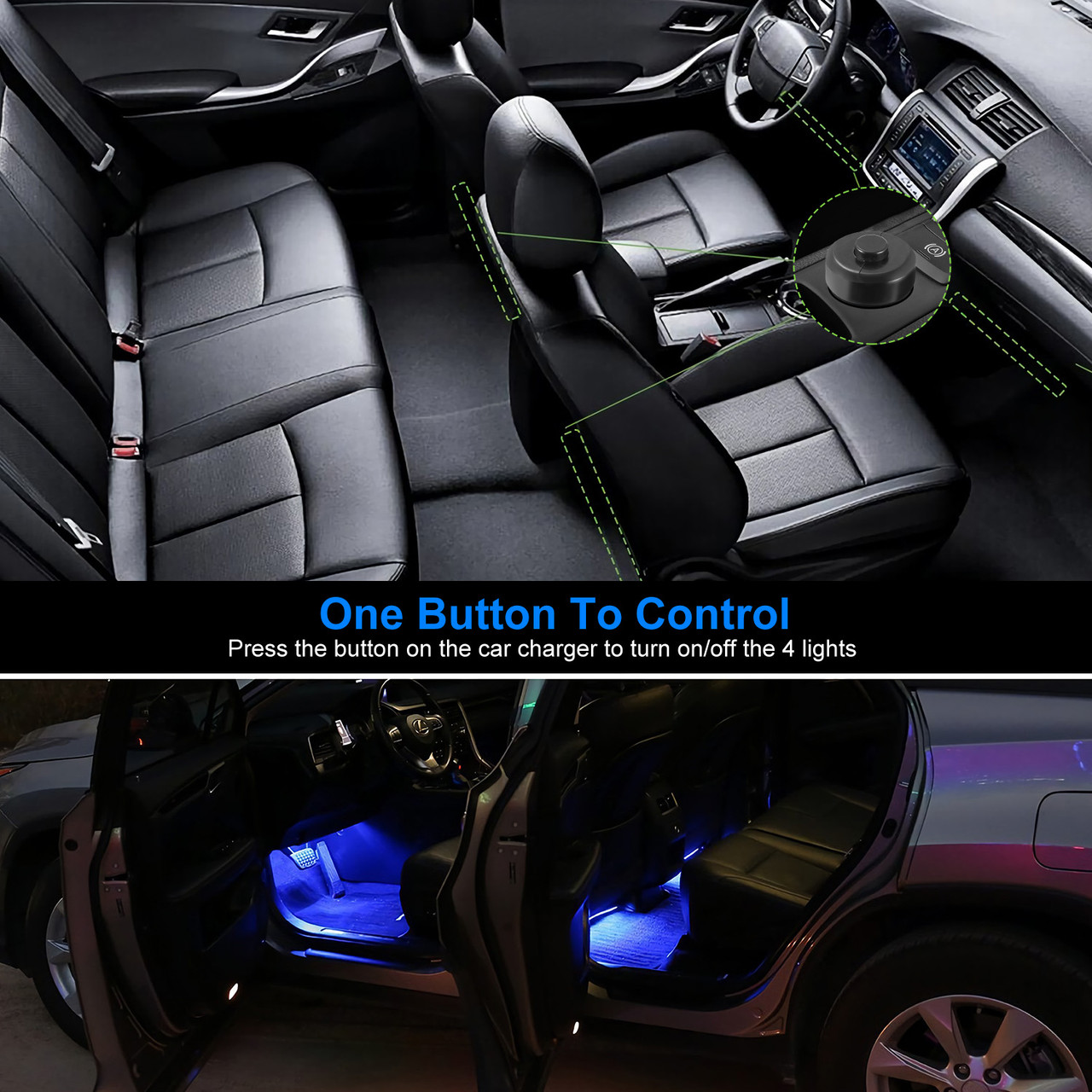 Car Interior Atmosphere LED Lights (4-Pieces) product image