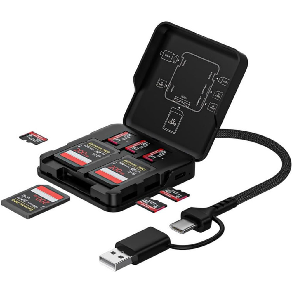 5 In 1 Memory Card Reader with Storage Case product image