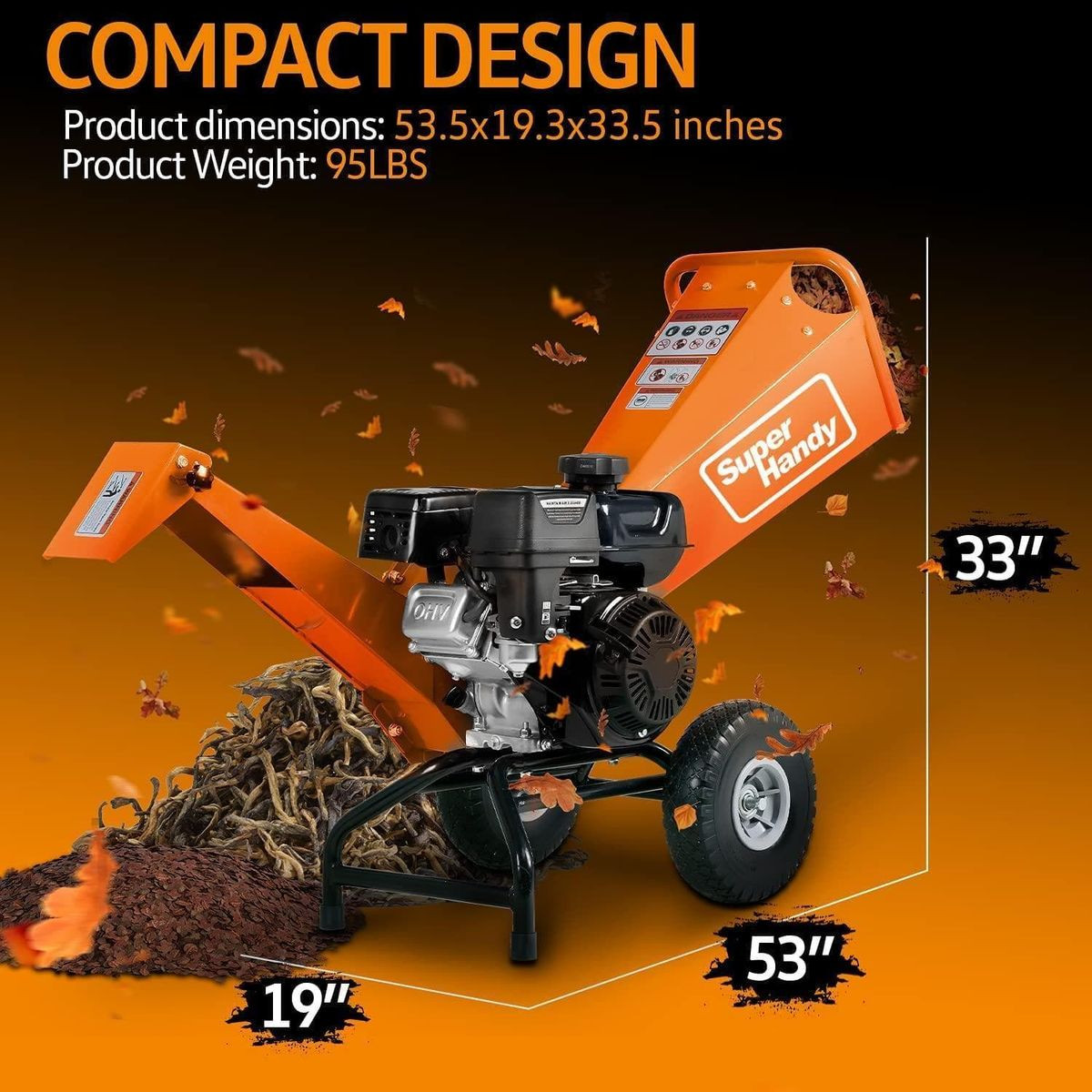 SuperHandy Compact Wood Chipper product image